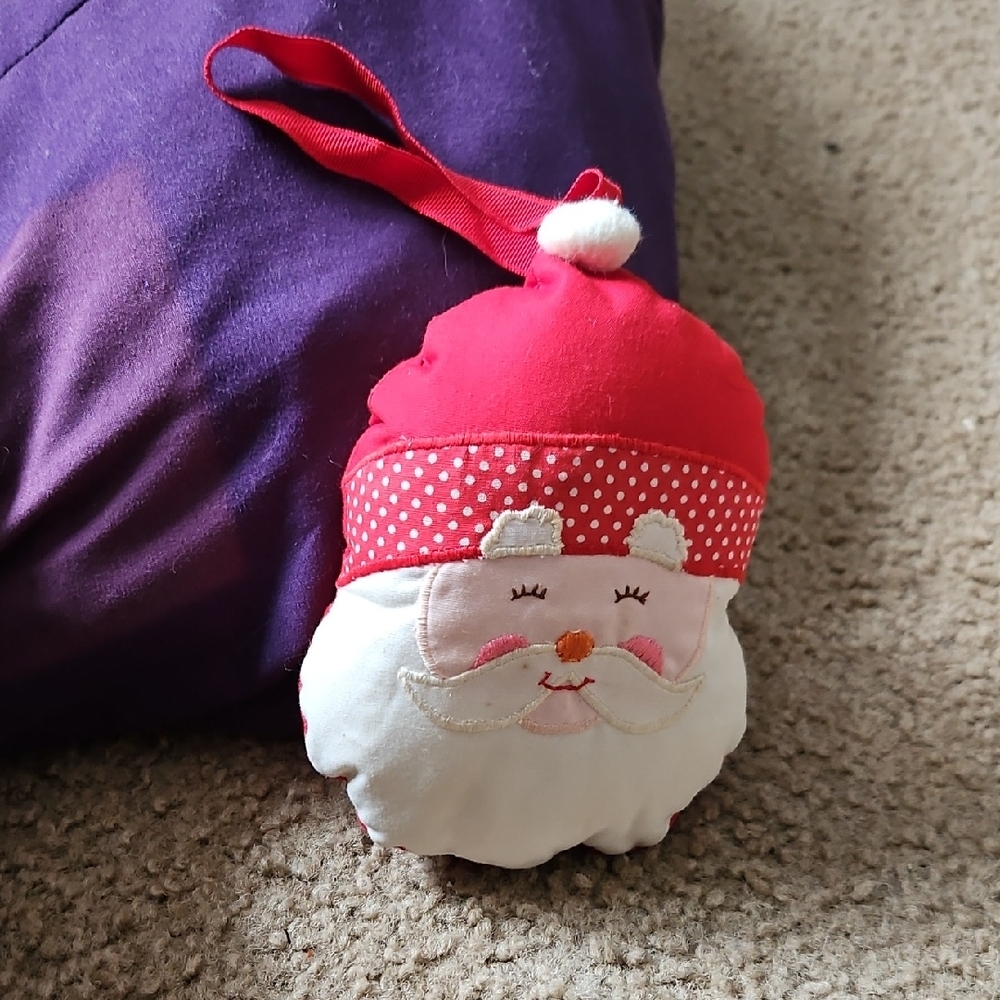 Festive Santa Claus Ornament - Red and White
